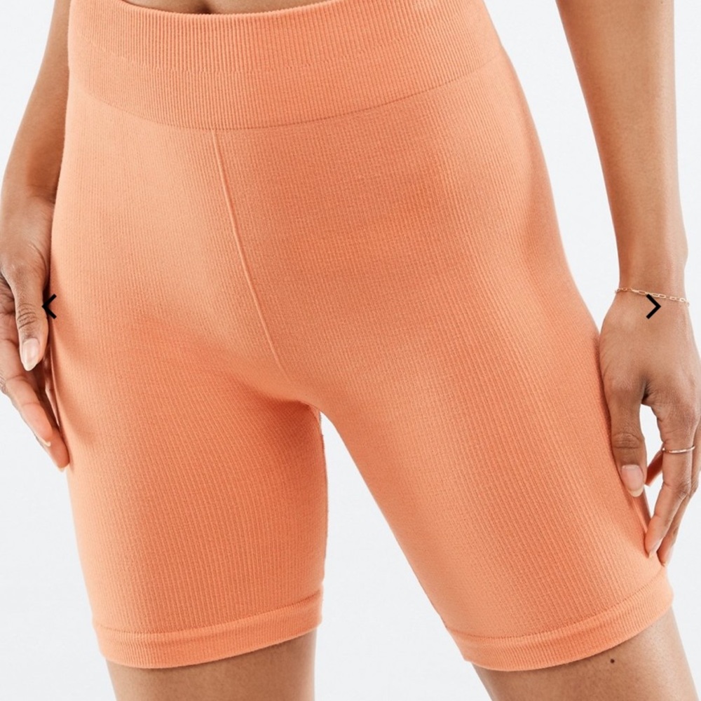 Orange biker shorts